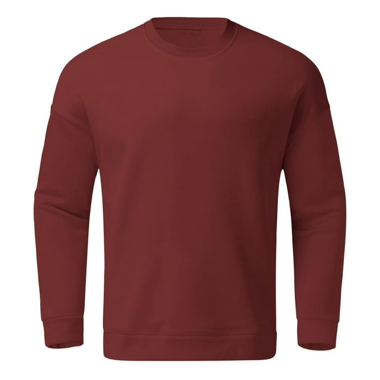 Oversized Sweatshirt for Men Zip up Mens Simple Casual Loose Oversize Solid Hoodless Pullover Sweater Coat Mens Sweatshirts without Hoods Mens Tops