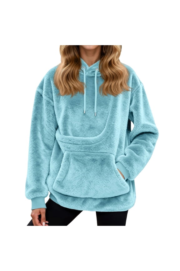 Oversized Sweatshirt Puppy Cat Pocket Hoodie