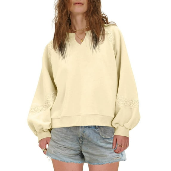 Oversized Sweatshirt Sevevn Womens Pullover Sweatshirt Casual Long Sleeve V Neck Lightweight Loose Tops