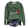 thumbnail image 1 of Oversized Sweatshirt for Women Graphic Crewneck Sweatshirt Fall Soft Cotton Blend Trendy Letter Printed Pullover Hoodie Crewneck Sweatshirt Dark Green XXL, 1 of 3