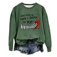 thumbnail image 1 of Oversized Sweatshirt for Women Graphic Crewneck Sweatshirt Fall Soft Cotton Blend Trendy Letter Printed Pullover Hoodie Hoodies for Women Dark Green S, 1 of 3