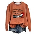 thumbnail image 1 of Oversized Sweatshirt for Women Graphic Crewneck Sweatshirt Fall Soft Cotton Blend Trendy Letter Printed Pullover Hoodie Womens Crewneck Sweatshirt Orange M, 1 of 3
