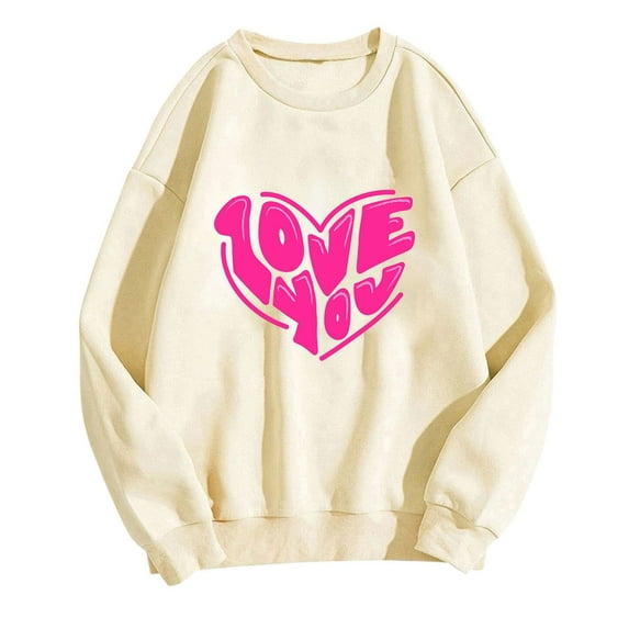 Oversized Sweatshirt Women Valentines Drop Shoulder Long Sleeve Pullover Top Fashion Holiday Outfit