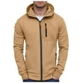 thumbnail image 1 of Oversized Sweatshirt for Men Full Zip Up Winter Solid Color Hoodies Unisex Wash Heavyweight Basic Hooded Jacket Men Jacket with Hoodie And Zipper, 1 of 9