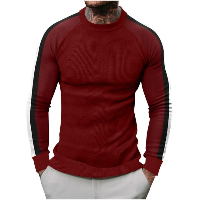 Oversized Sweatshirt for Men Mens Clearance Pullover Sweaters Casual Fake Casual Sports Long Sleeve Round Neck Top