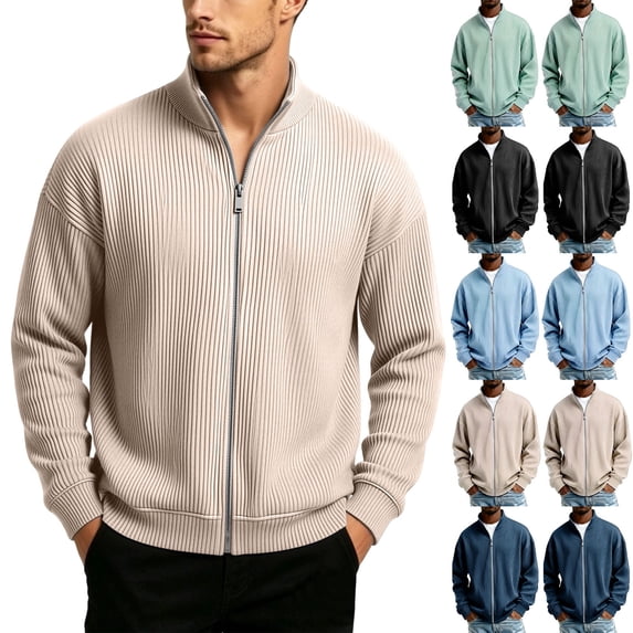 Oversized Sweatshirt for Men Solid Color Loose Stand Collar Half-Zip Long Sleeve Corduroy Shirts Jacket Sizes S-5XL