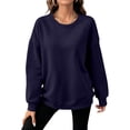 thumbnail image 1 of Oversized Sweatshirt for Women Crewneck Fleece Long Sleeve Pullover Hoodies Tops Fall Fashion Outfits Clothes,L, 1 of 5