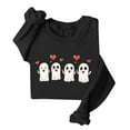 thumbnail image 1 of Oversized Sweatshirt for Women Halloween Sweatshirt Funny Halloween Graphic Crewneck Pullover Cute Ghost Sweater, 1 of 3