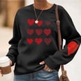 thumbnail image 1 of Oversized Sweatshirt for Women Long Sleeve Crewneck Sweatshirts Pullover Sweater Graphic Warm Tops Black XL, 1 of 5