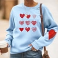 thumbnail image 1 of Oversized Sweatshirt for Women Long Sleeve Crewneck Sweatshirts Pullover Sweater Graphic Warm Tops Light Blue XXL, 1 of 5