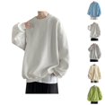 thumbnail image 1 of Oversized Sweatshirt for Women Men Long Sleeve Drop Shoulder Casual Plain Crewneck Sweatshirts Pullover Fall Winter Clothes, 1 of 3