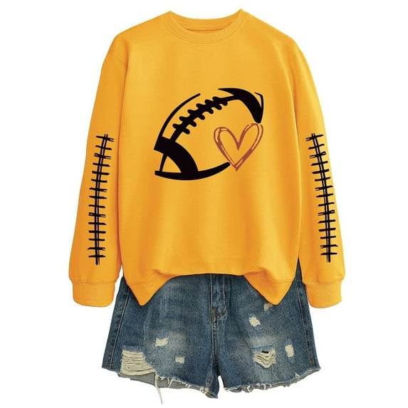 Oversized Sweatshirt for Women Relaxed Fit Graphic Long Sleeve Pullover Crew Neck Drop Shoulder Tops Lightweight Comfortable Fall Outfits