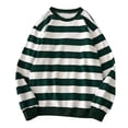 thumbnail image 1 of Oversized Sweatshirt for Women S Autumn Winter Round Pullover Tops Long Sleeved Stripe Blouse Hoodie Size L, 1 of 3