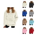 thumbnail image 1 of Oversized Sweatshirt with Pet Pouch, Puppy Cat Pocket Hoodie, Front Carry for Small Cats and Dogs, Multiple Sizes, 1 of 5