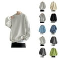thumbnail image 1 of Oversized Sweatshirts for Men 2025 Fall Winter Long Sleeve Crewneck Drop Shoulder Sweatshirt Pullover Tops, 1 of 7