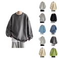 thumbnail image 1 of Oversized Sweatshirts for Men 2025 Fall Winter Long Sleeve Crewneck Drop Shoulder Sweatshirt Pullover Tops, 1 of 7