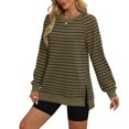 thumbnail image 1 of Oversized Sweatshirts for Women Casual Long Sleeve Pullover Tops High Low Split Tunic Shirts Blouse, 1 of 6