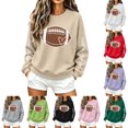 thumbnail image 1 of Oversized Sweatshirts for Women Lightweight Casual Pullover Crew Neck Tops Fashion Cute Print Long Sleeve Sweatshirt, 1 of 6