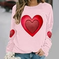 thumbnail image 1 of Oversized Sweatshirts for Womens Valentine's Love Heart Printed Shirts Long Sleeve Round Neck Blouses Valentine's Day Sweater Pullover Tops, 1 of 5