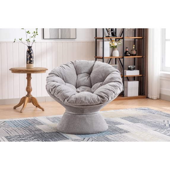 Oversized Swivel Accent Chair, 360 Swivel Barrel Chair, Papasan Chair for Living Room Bedroom