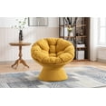 thumbnail image 1 of Oversized Swivel Accent Chair with Round Super Thick Cushion, 360 Swivel Barrel Sofa, Papasan Seat for Living, Bedroom, Reading Room, Loung,Yellow, 1 of 9