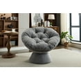 thumbnail image 1 of Oversized Swivel Accent Chair with Soft Thick Chenille Cushion, 360 Swivel Barrel Chair, for Living, Bedroom, Reading Room, Lounge, Dark Grey, 1 of 9