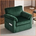 thumbnail image 1 of Oversized Swivel Chenille Lounge Chair | 38.55”W Single Seat | Green | Cushion Back | Pillow Top Arms | for Living Room Bedroom Office, 1 of 22