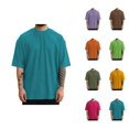 thumbnail image 1 of Oversized T Shirt Short Sleeve Drop Shoulder Loose Fit Mens T Shirt Crewneck Casual Basic Tops, 1 of 4