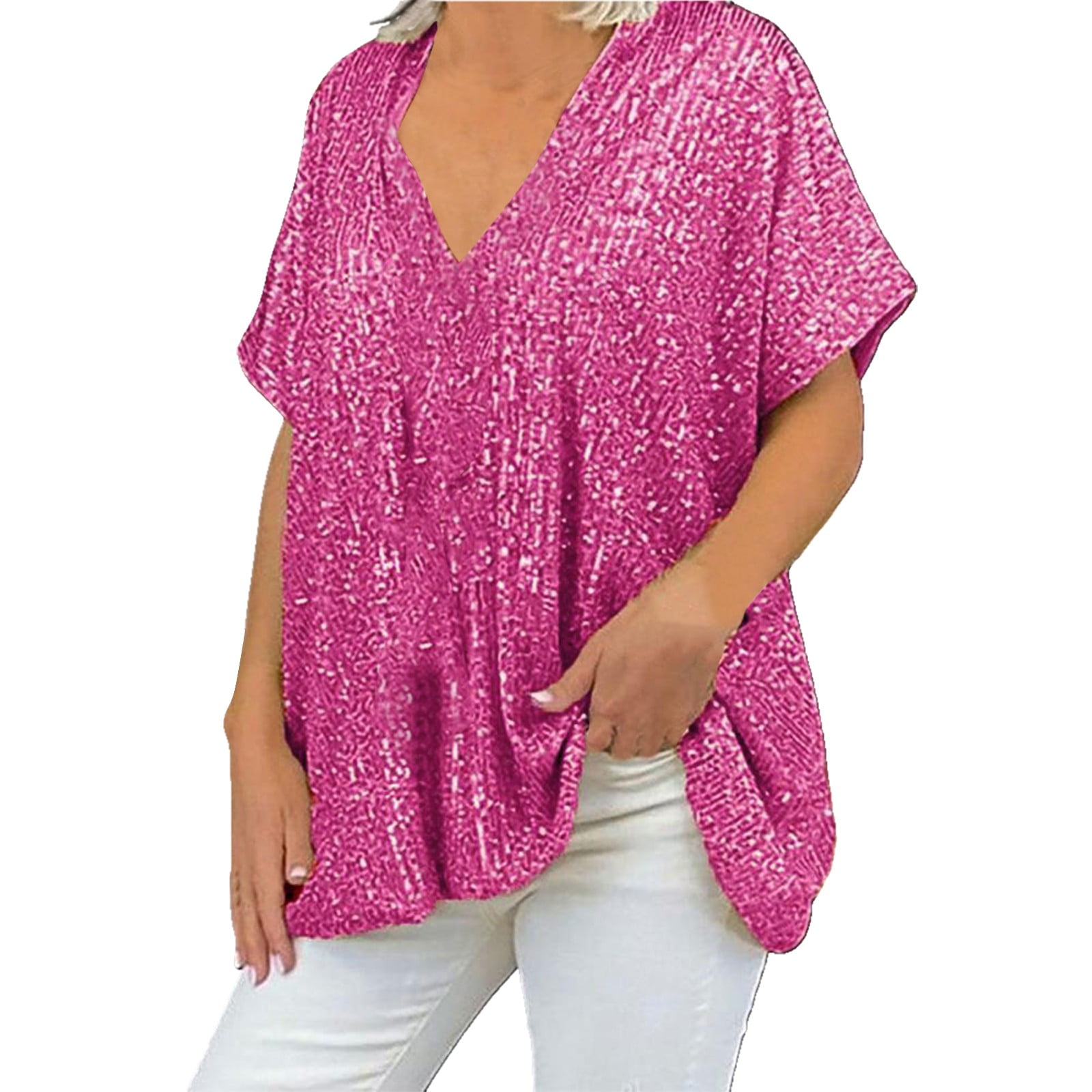 oversized sequin top