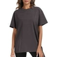 thumbnail image 1 of Oversized T Shirts for Women 2025 Summer Fashion Clothing 3/4 Sleeve T-shirt Round Neck Summer Shirt Blouses, 1 of 9