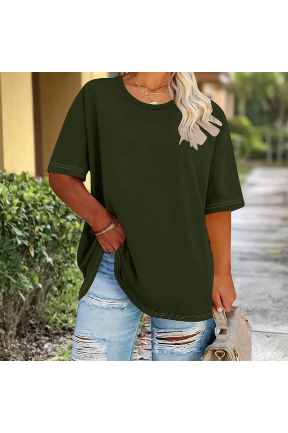Oversized T-Shirts for Women Casual Workout Tops Gym Clothes Summer pure Loose Fit Short Sleeve