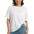 thumbnail image 1 of Oversized T Shirts for Women Short Sleeve Loose Fit Crewneck Summer Tops Casual Basic Rolled Sleeves Tee Shirt, 1 of 4