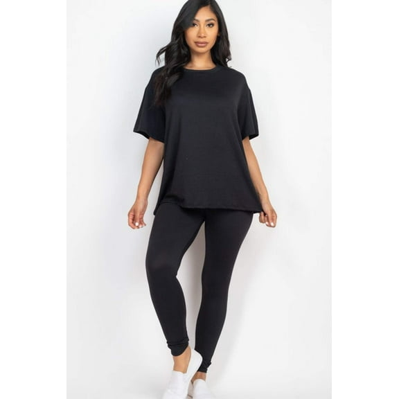 Oversized T-shirt Leggings Set