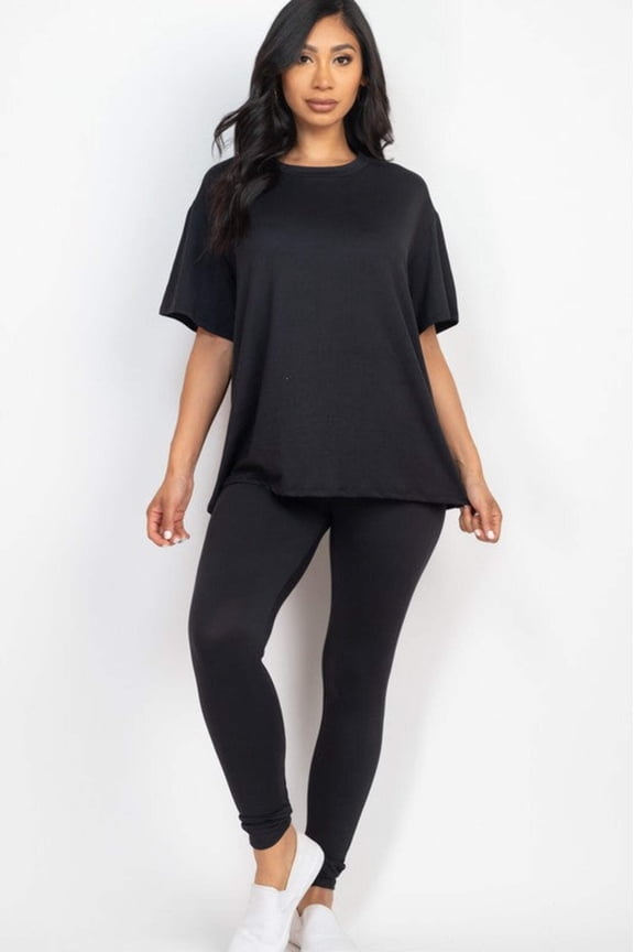 Oversized T-shirt Leggings Set