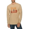 thumbnail image 1 of Oversized Take It Easy Graphic Long Sleeve Crewneck Tee - Mushroom XL, 1 of 4