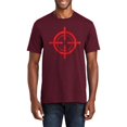 thumbnail image 1 of Oversized Target Crosshair Scope Graphic Men's Fan Favorite Crew Neck Tee Shirt - Athletic Maroon 2XL, 1 of 2