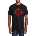 thumbnail image 1 of Oversized Target Crosshair Scope Graphic Men's Fan Favorite Crew Neck Tee Shirt - Jet Black XL, 1 of 2