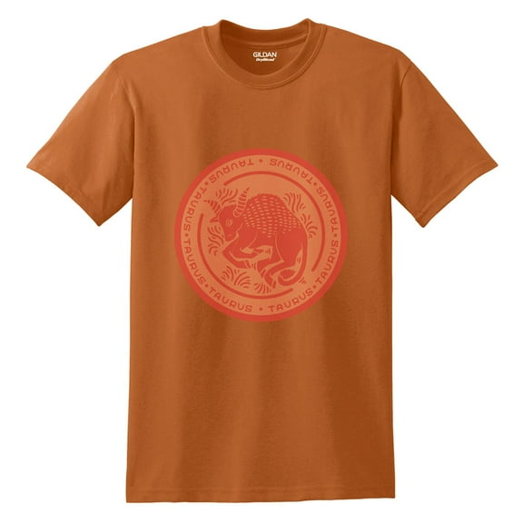 Oversized Taurus Bull Cotton Polyester DryBlend Graphic Shirt - Texas Orange 2XL