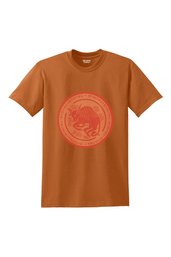 Oversized Taurus Bull Cotton Polyester DryBlend Graphic Shirt - Texas Orange 4XL