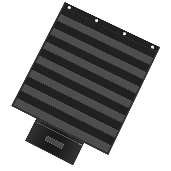 Oversized Teacher Hanging Chart with 7 Clear Pockets And Storage Compartment