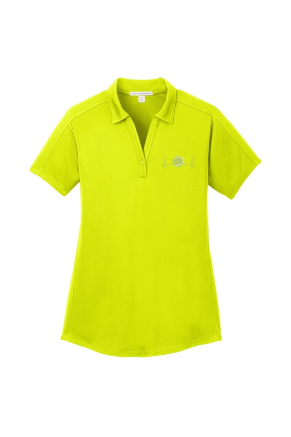 Oversized Tennis Ball Pulse Diamond Jacquard Polo Graphic Shirt - Citron 4XL