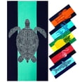 thumbnail image 1 of Oversized Terry Beach Towel 36 x 72 in Soft Extra Large Pool Swim Towels Adult Men Gift Clearance Big Travel Blanket Cruise Vacation Accessories Essentials Necessities Navy Blue Sea Turtle, 1 of 6