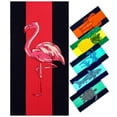 thumbnail image 1 of Oversized Terry Beach Towel 36 x 72 in Soft Extra Large Pool Swim Towels for Adult Women Gift Big Travel Blanket Cruise Must Haves Vacation Accessories Essentials Gear Stuff Rose Flamingo, 1 of 6