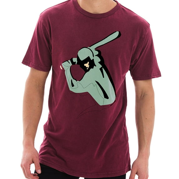 Oversized The Abstract Batter Graphic Design Cotton Vintage Short Sleeve Crewneck T-shirt - Vintage Brick 3XL