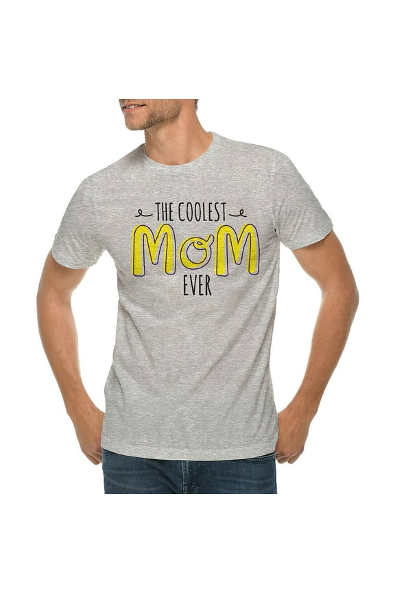 Oversized The Coolest Mom Ever Graphic Design Deluxe Jersey T-Shirt - Heather Grey 2XL