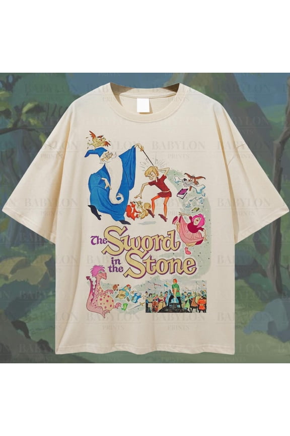 Oversized The Sword In The Stone Shirt Arthur And Merlin Shirt, Magic Kingdom Shirt, Disney Family Matching Shirt, Disney Group Matching Tee