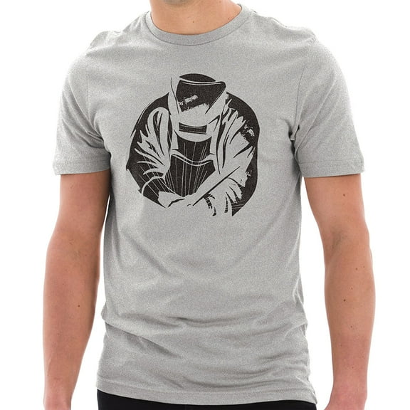 Oversized The Welder Graphic Design Deluxe Jersey T-Shirt - Heather Grey 3XL