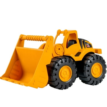Oversized Toy Excavator Truck - Construction Vehicle with Rotating Bucket | Durable ABS Plastic Sandbox Toy for Ages 3-6