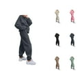 thumbnail image 1 of Oversized Track Suits for Women Set Crewneck Sweatshirt and Jogger Sweatpants 2 Piece Matching Sweatsuit Lounge Set, 1 of 1