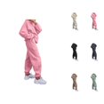 thumbnail image 1 of Oversized Track Suits for Women Set Crewneck Sweatshirt and Jogger Sweatpants 2 Piece Matching Sweatsuit Lounge Set, 1 of 1
